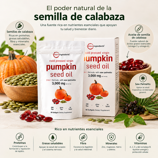 PUMPKIN CALABAZA MICROINGREDIENTS 90 CÁPSULAS