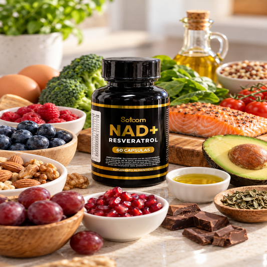 NAD+ CON RESVERATROL 60 CAPSULAS